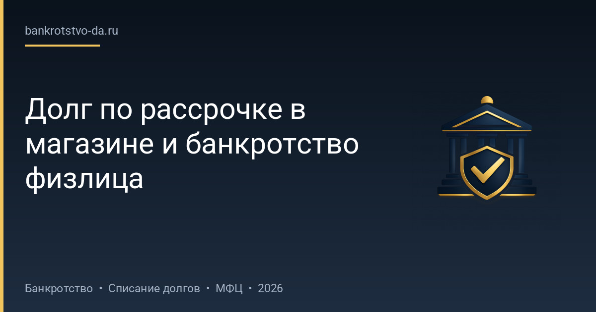 Долг по рассрочке в магазине и банкротство физлица