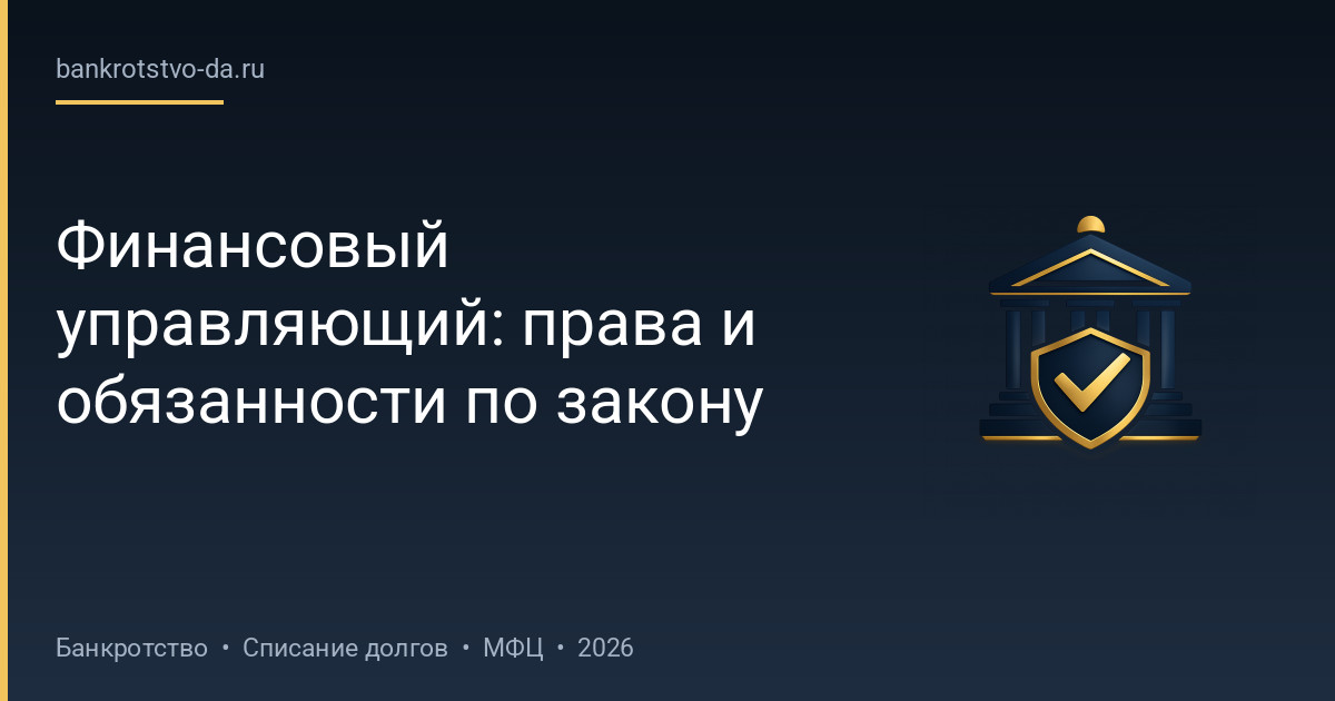 Финансовый управляющий: права и обязанности по закону