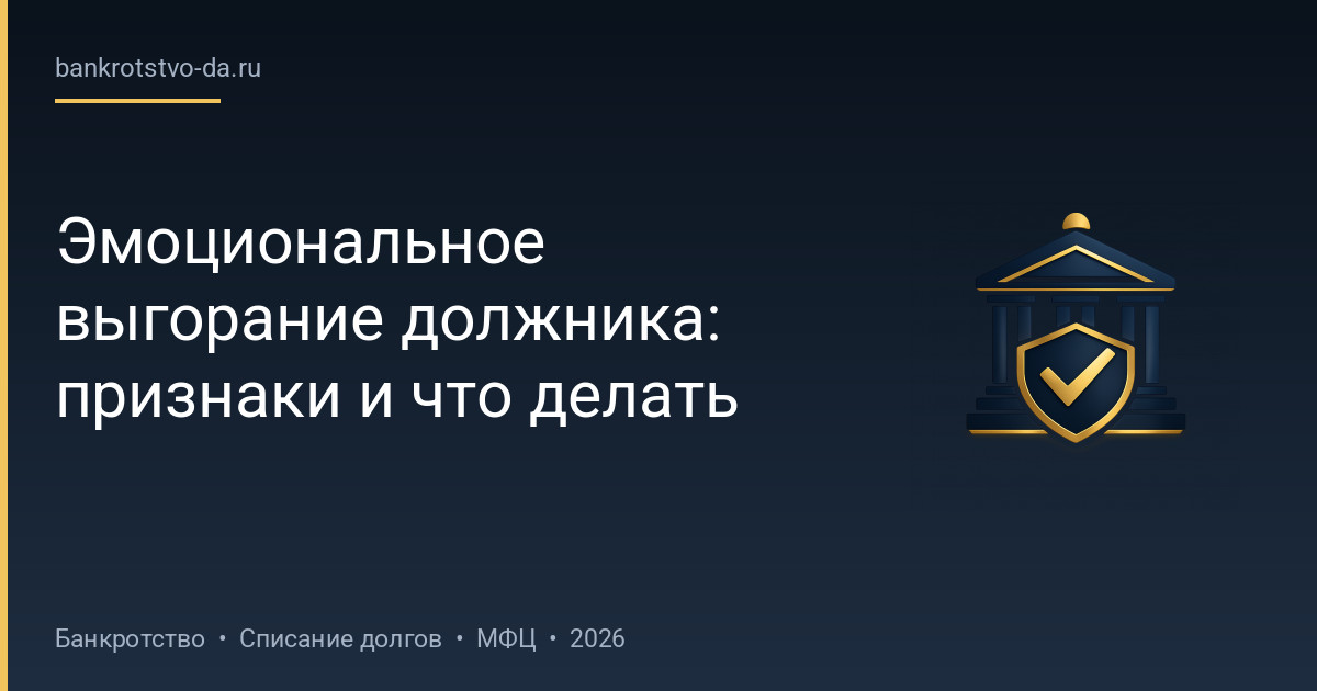 Эмоциональное выгорание должника: признаки и что делать
