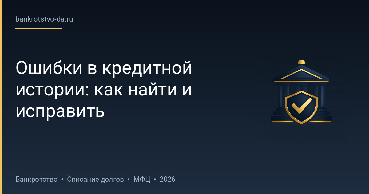 Ошибки в кредитной истории: как найти и исправить