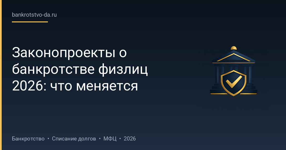 Законопроекты о банкротстве физлиц 2026: что меняется