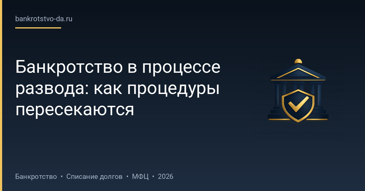 Банкротство в процессе развода: как процедуры пересекаются