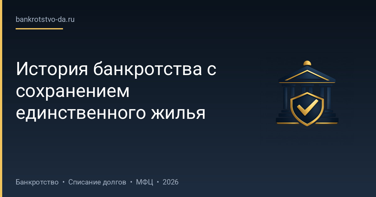 История банкротства с сохранением единственного жилья