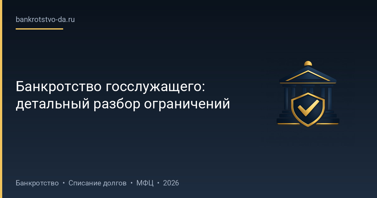 Банкротство госслужащего: детальный разбор ограничений