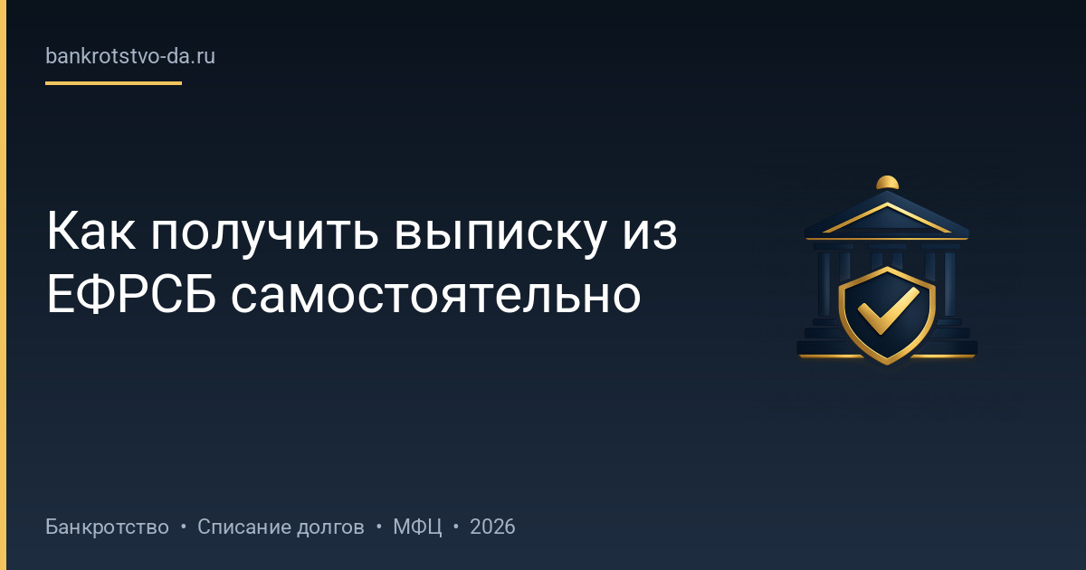 Как получить выписку из ЕФРСБ самостоятельно