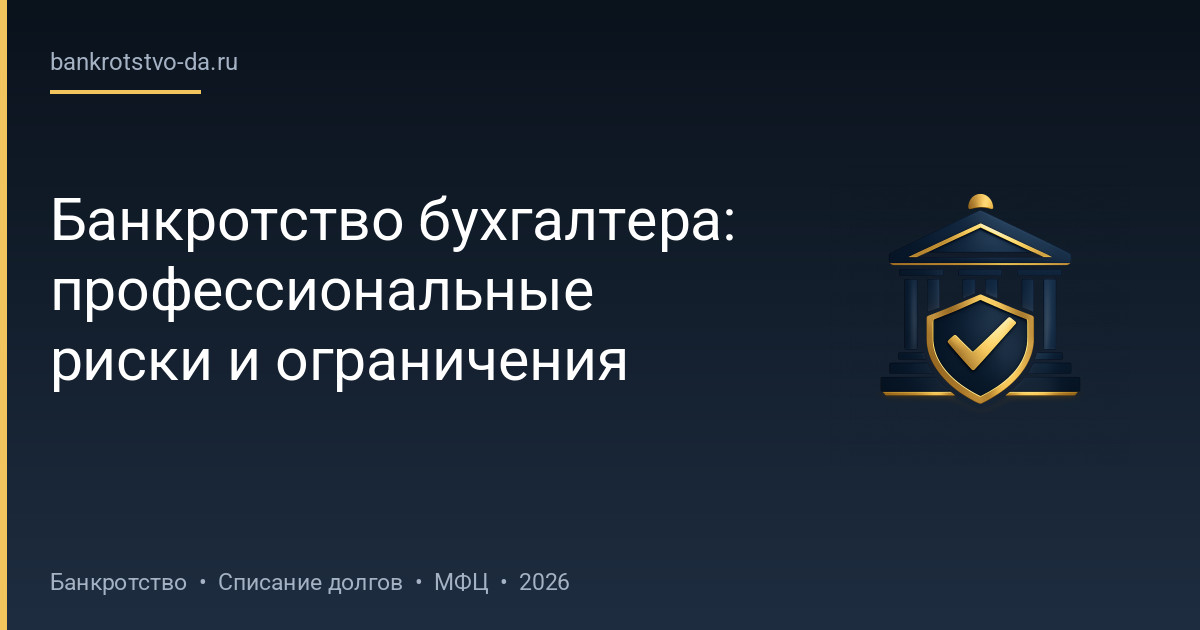 Банкротство бухгалтера: профессиональные риски и ограничения