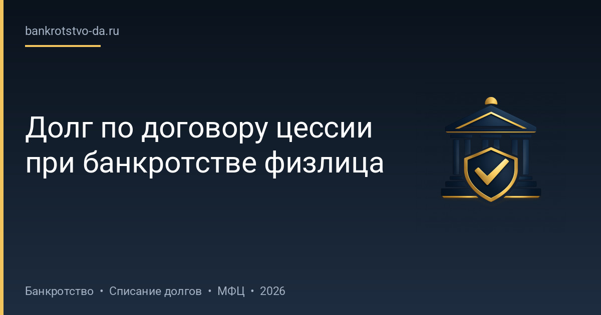 Долг по договору цессии при банкротстве физлица