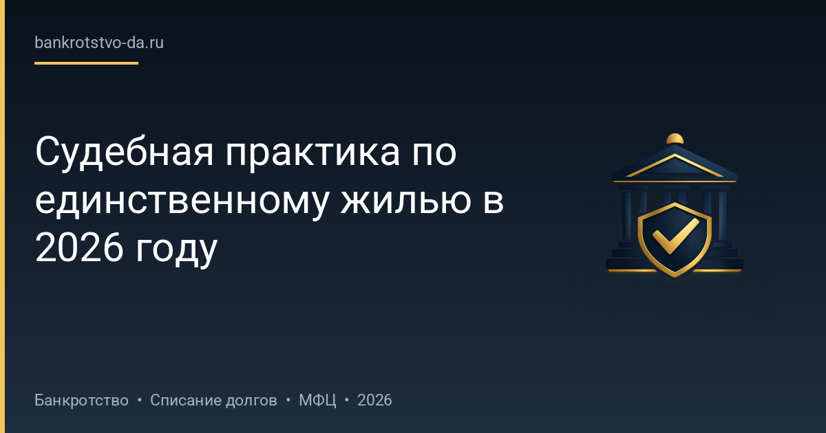 Судебная практика по единственному жилью в 2026 году