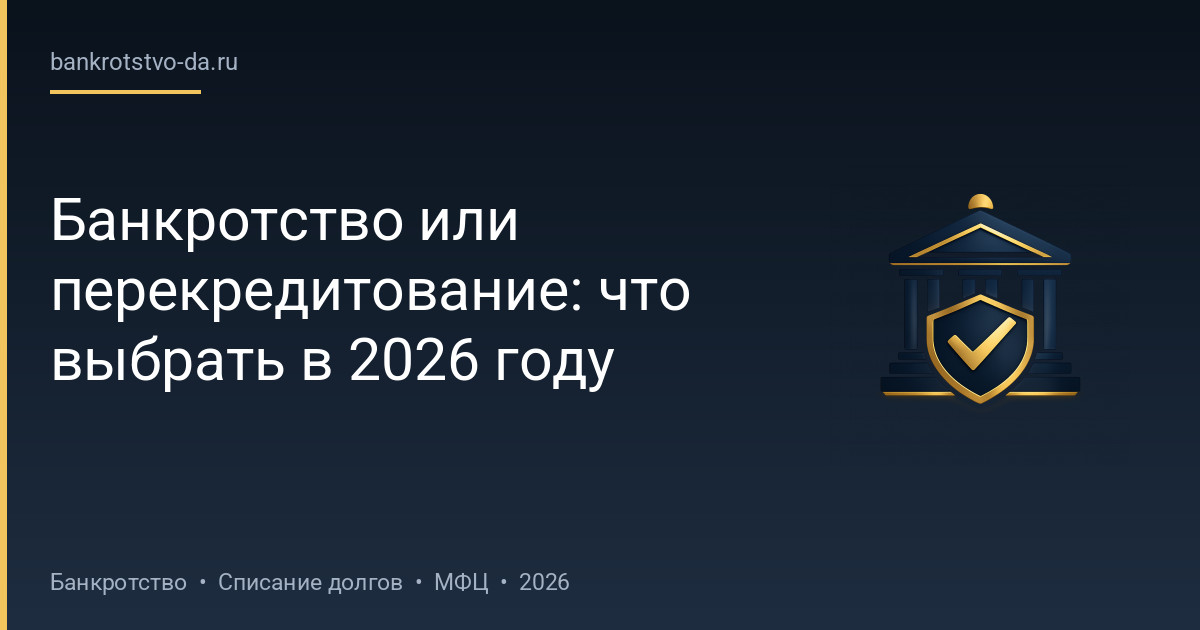 Банкротство или перекредитование: что выбрать в 2026 году
