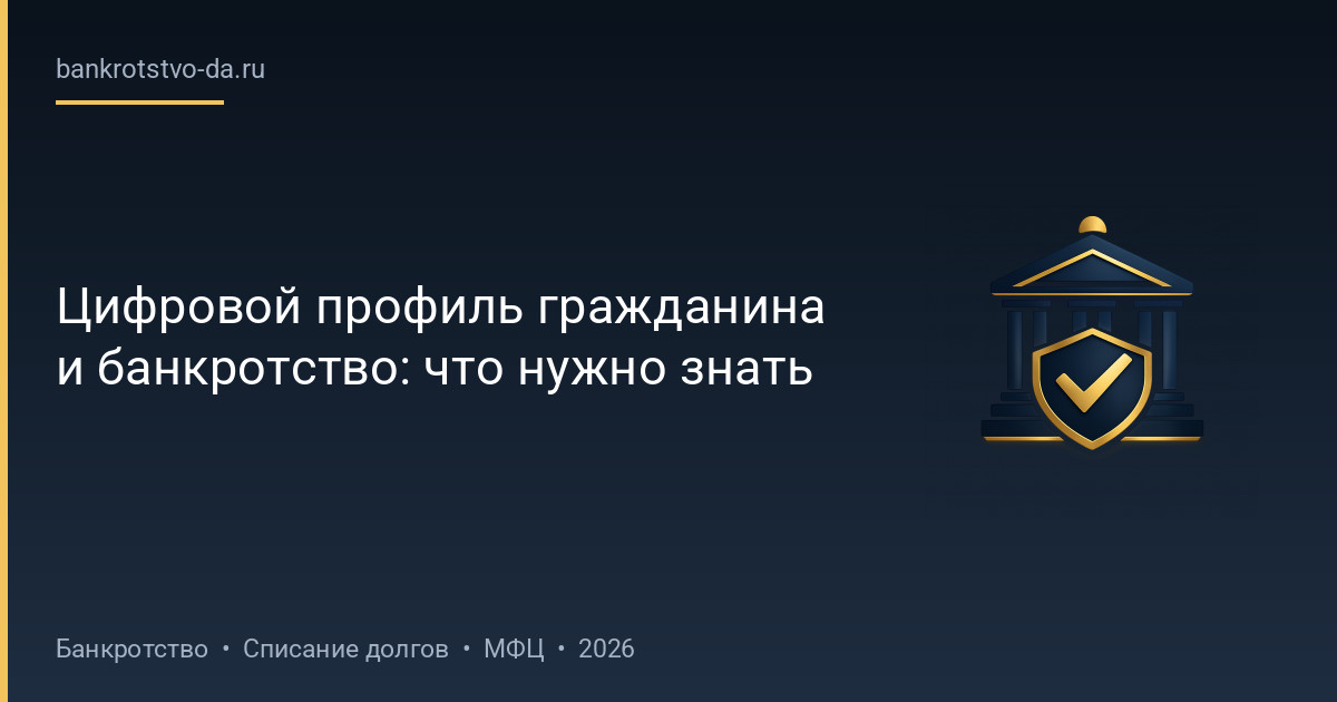 Цифровой профиль гражданина и банкротство: что нужно знать