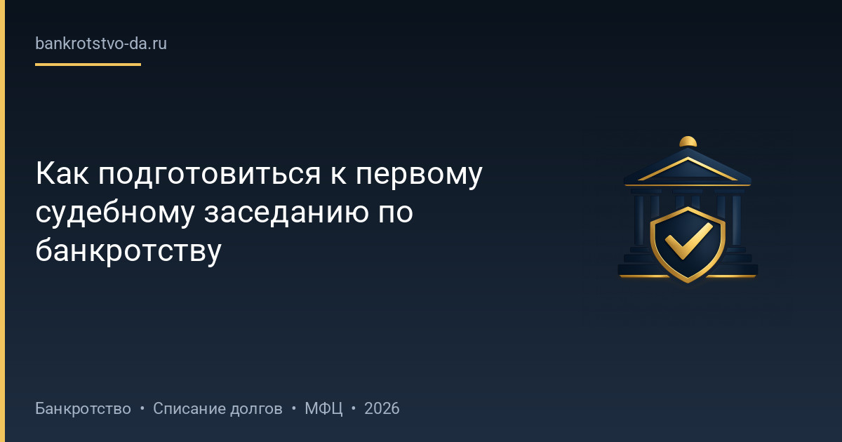 Как подготовиться к первому судебному заседанию по банкротству