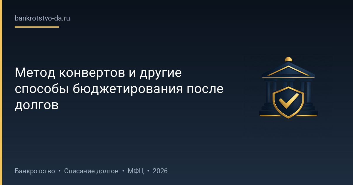 Метод конвертов и другие способы бюджетирования после долгов