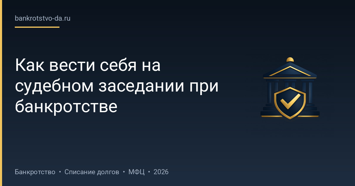 Как вести себя на судебном заседании при банкротстве