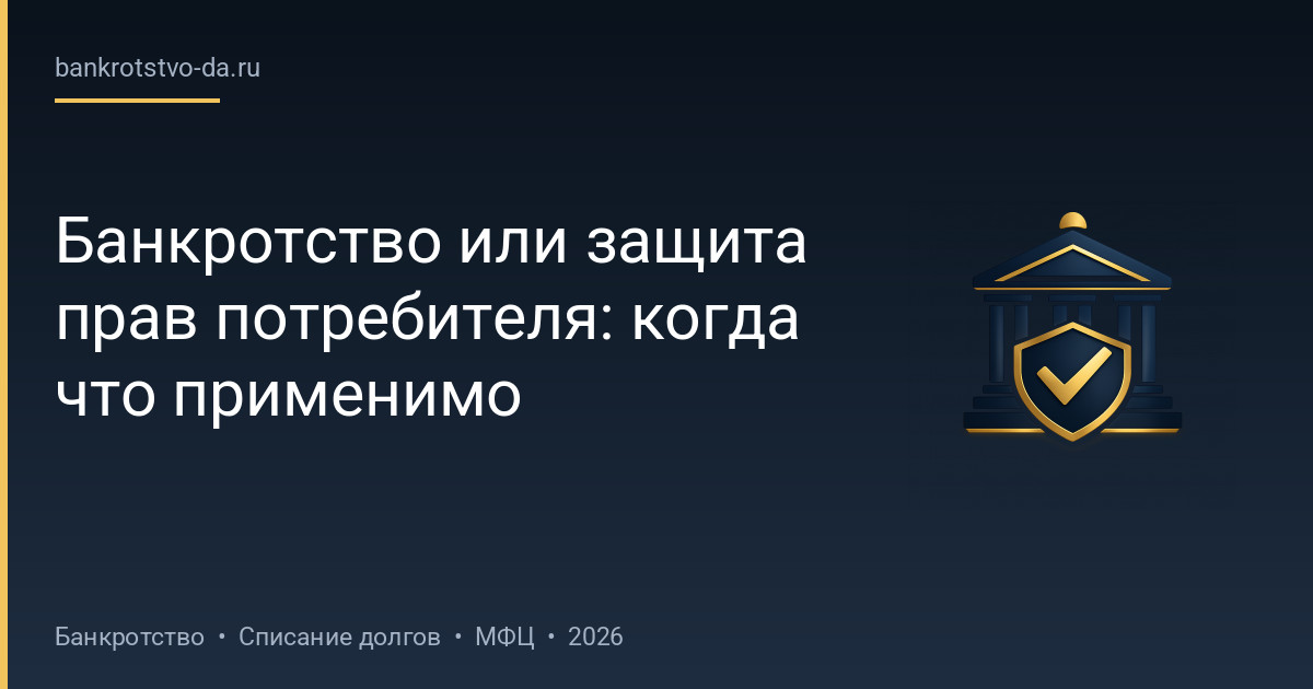 Банкротство или защита прав потребителя: когда что применимо