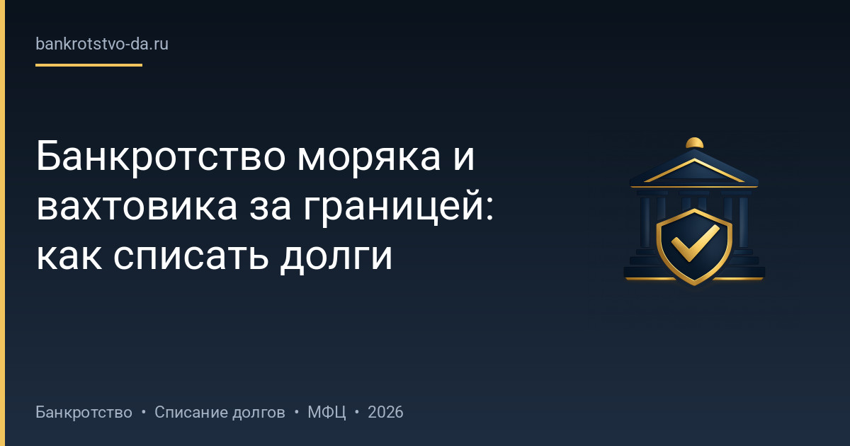 Банкротство моряка и вахтовика за границей: как списать долги