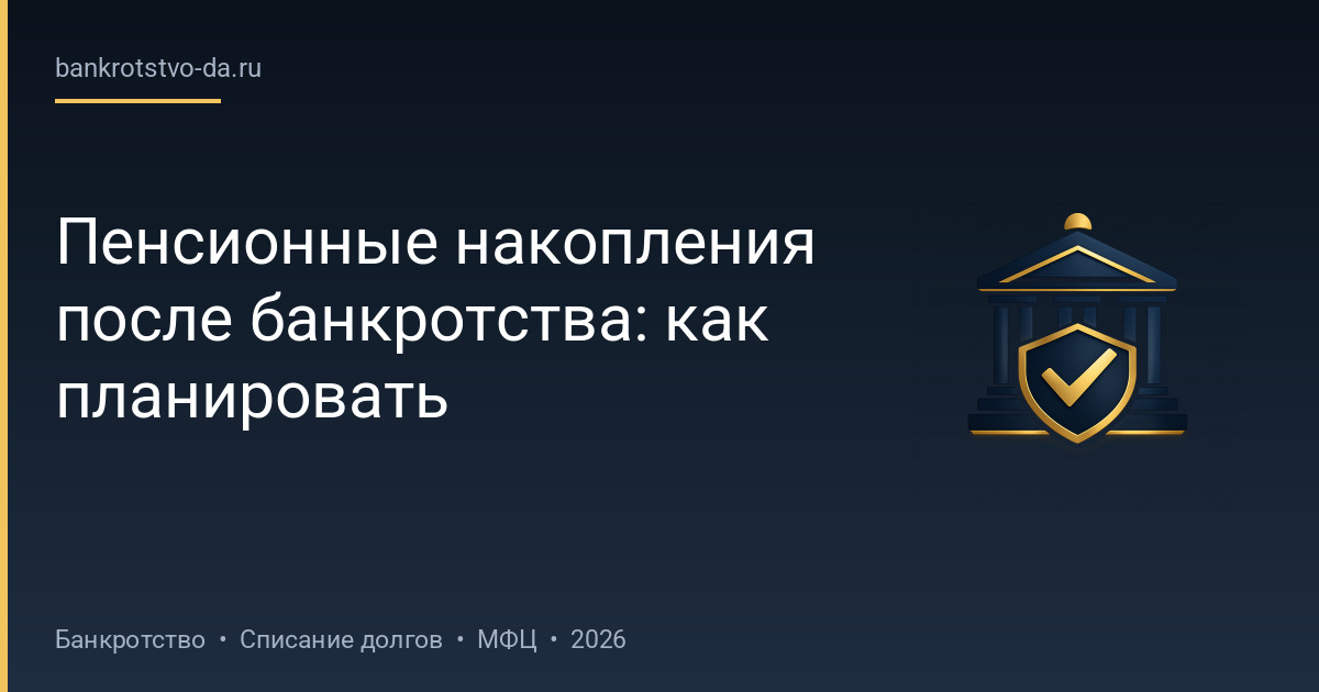 Пенсионные накопления после банкротства: как планировать