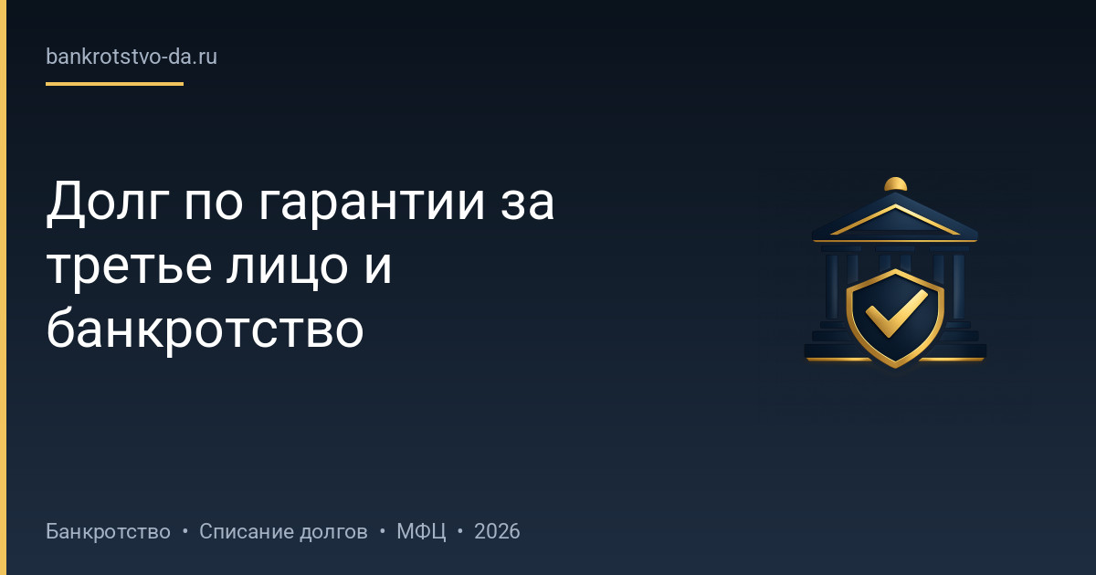 Долг по гарантии за третье лицо и банкротство