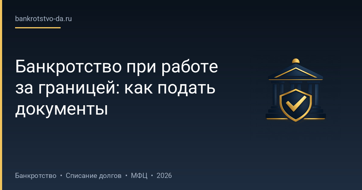 Банкротство при работе за границей: как подать документы