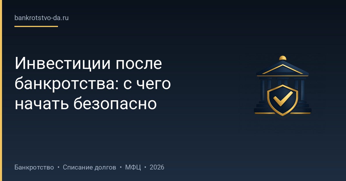 Инвестиции после банкротства: с чего начать безопасно