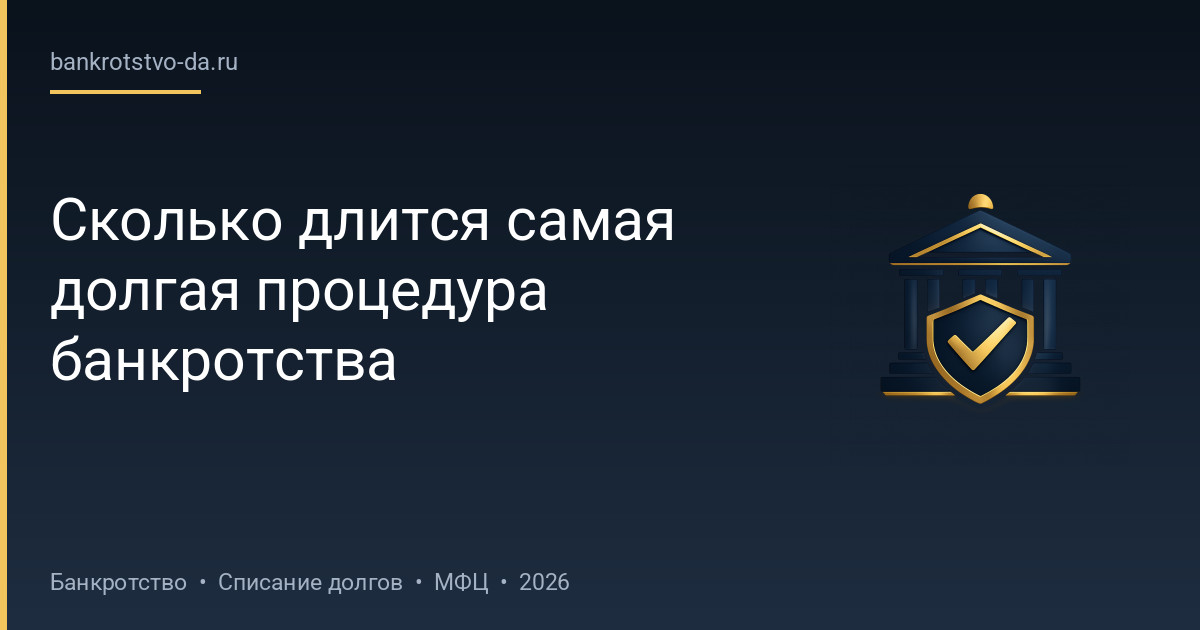 Сколько длится самая долгая процедура банкротства