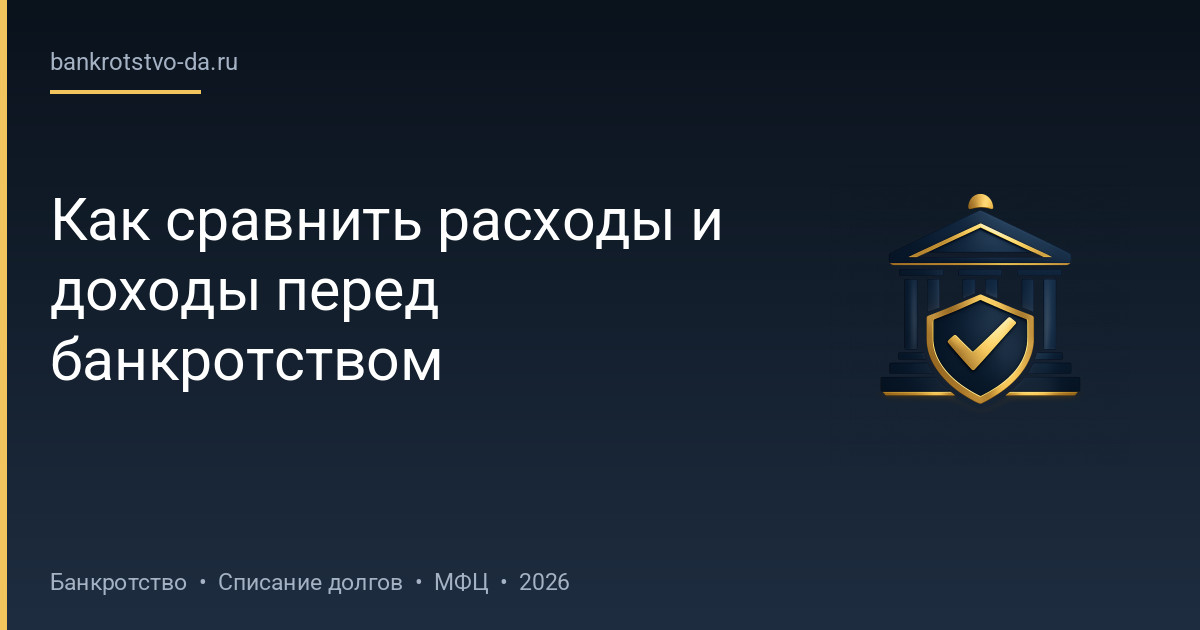 Как сравнить расходы и доходы перед банкротством