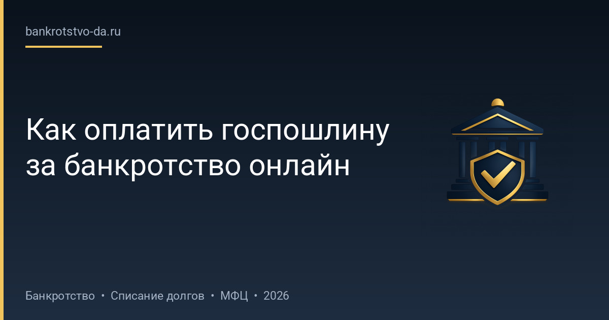 Как оплатить госпошлину за банкротство онлайн