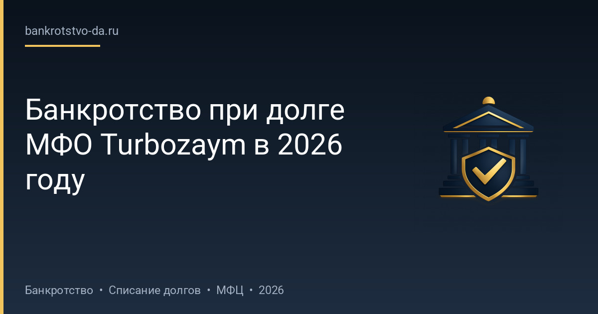 Банкротство при долге МФО Turbozaym в 2026 году