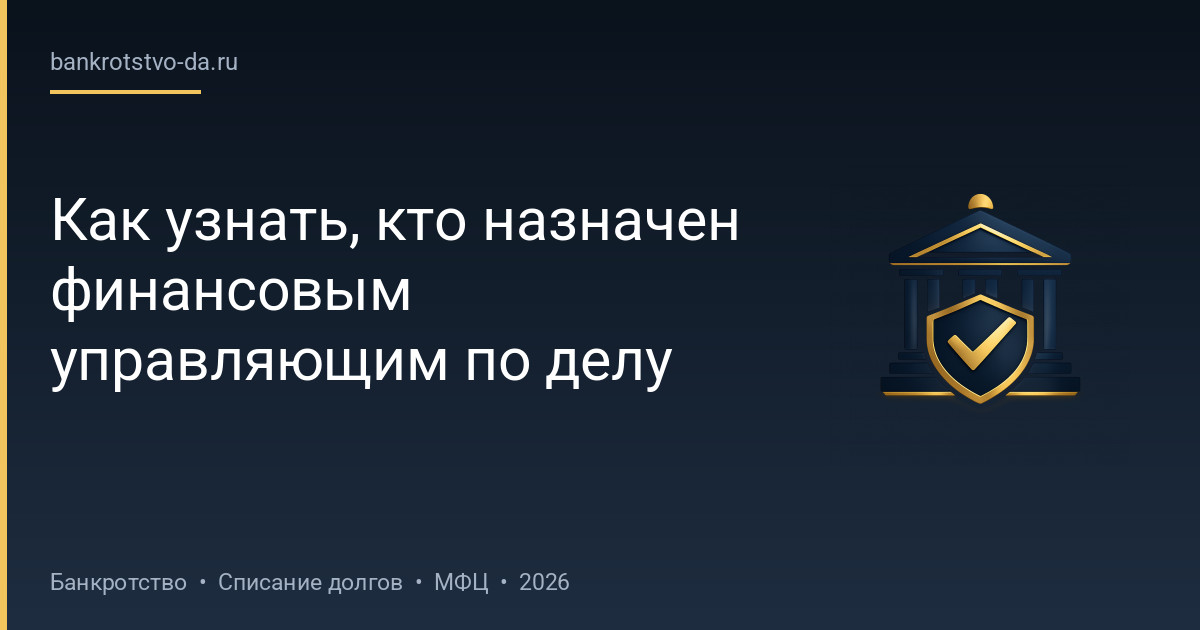 Как узнать, кто назначен финансовым управляющим по делу