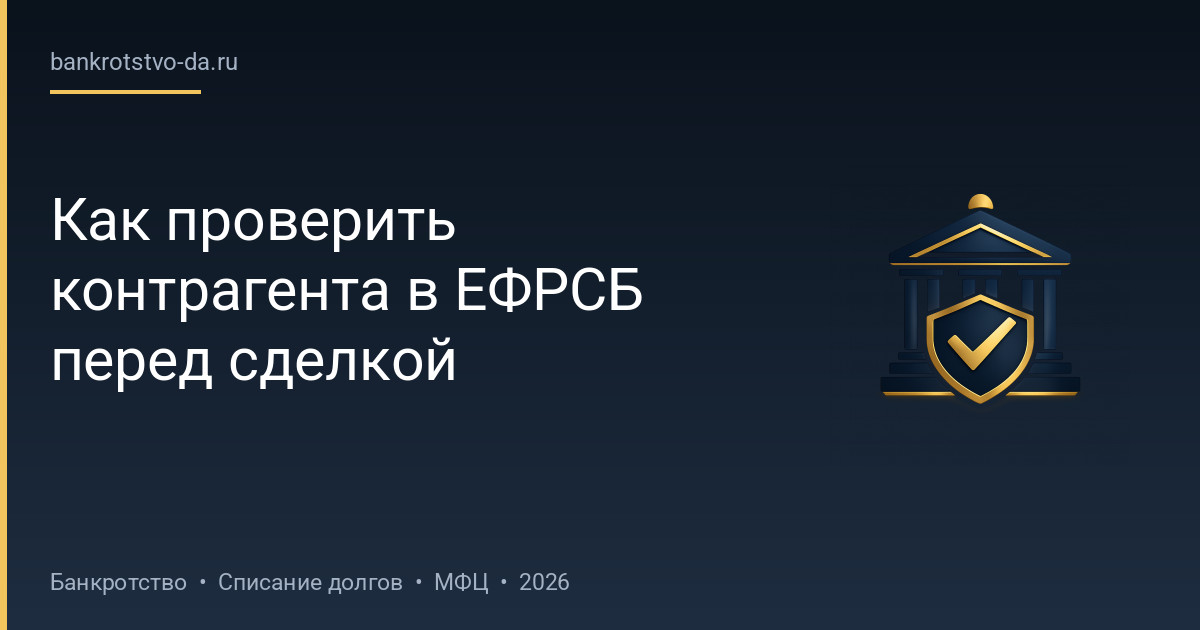 Как проверить контрагента в ЕФРСБ перед сделкой